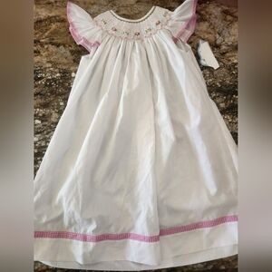 Charming White and Pink Kids Nightgown